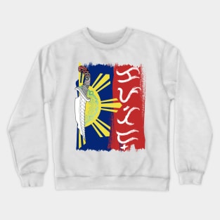 Philippine Flag / Tribal line Art Knife / Baybayin word Kapatid (Sibling) Crewneck Sweatshirt